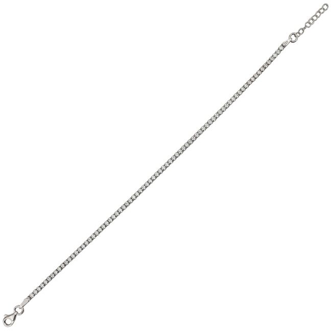 Bratara argint tennis zirconii White