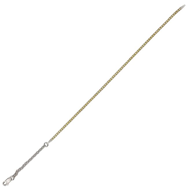 Bratara argint tennis zirconii Yelow