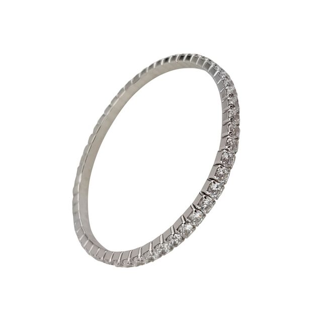 Bratara argint tennis zirconii elastica