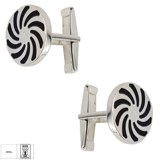 Butoni argint rotunzi Rolls