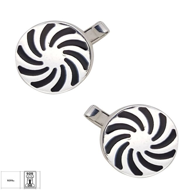 Butoni argint rotunzi Rolls