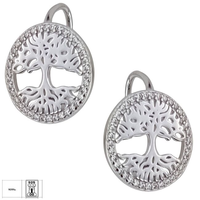 Cercei argint copacul vietii Kaya