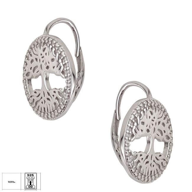 Cercei argint copacul vietii Kaya