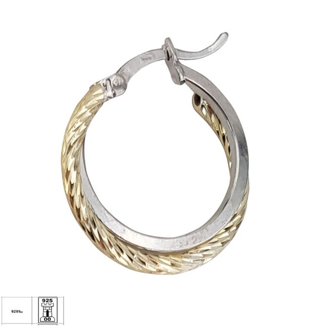 Cercei argint creola Duo