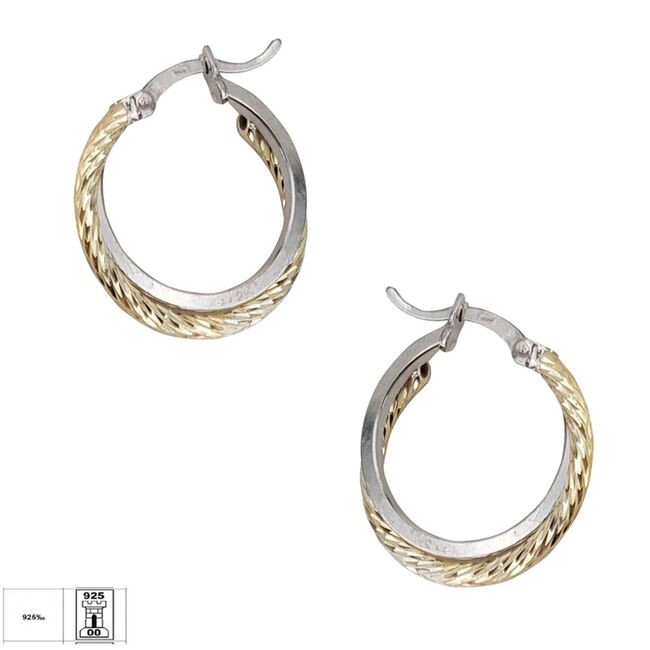 Cercei argint creola Duo