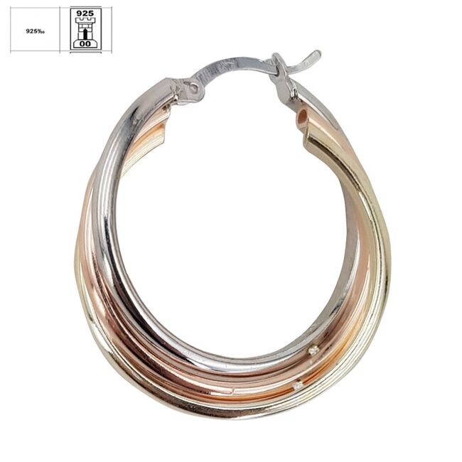 Cercei argint creola Trio