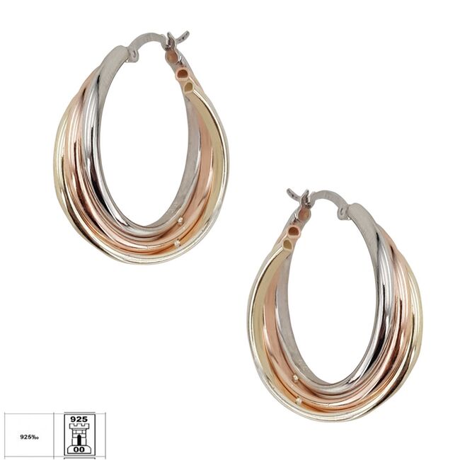 Cercei argint creola Trio