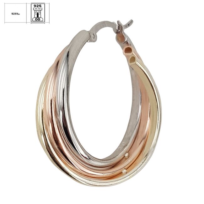 Cercei argint creola Trio