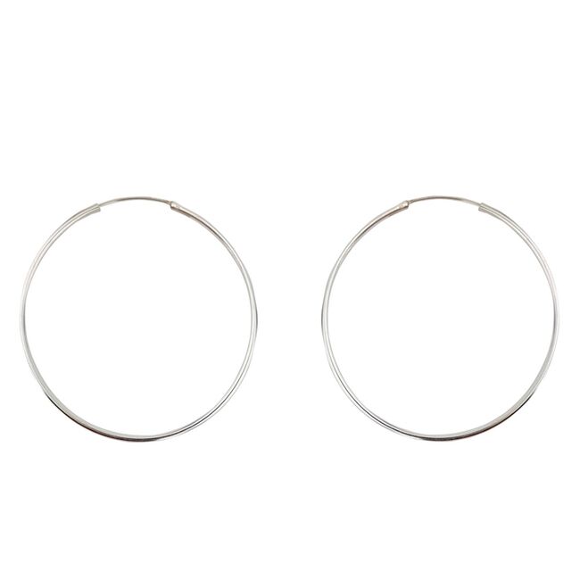 Cercei argint creole Tilly 5 cm