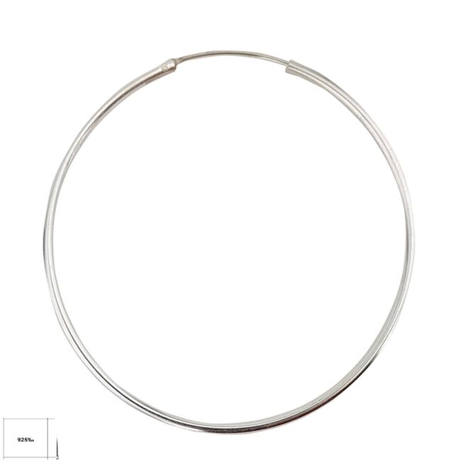 Cercei argint creole Tilly 5 cm