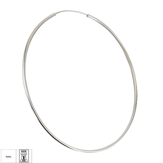 Cercei argint creole Tilly 7 cm