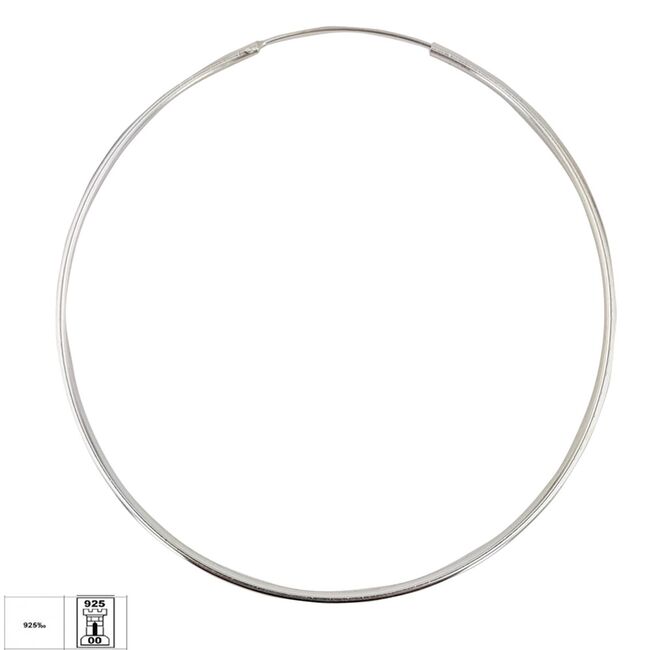 Cercei argint creole Tilly 7 cm