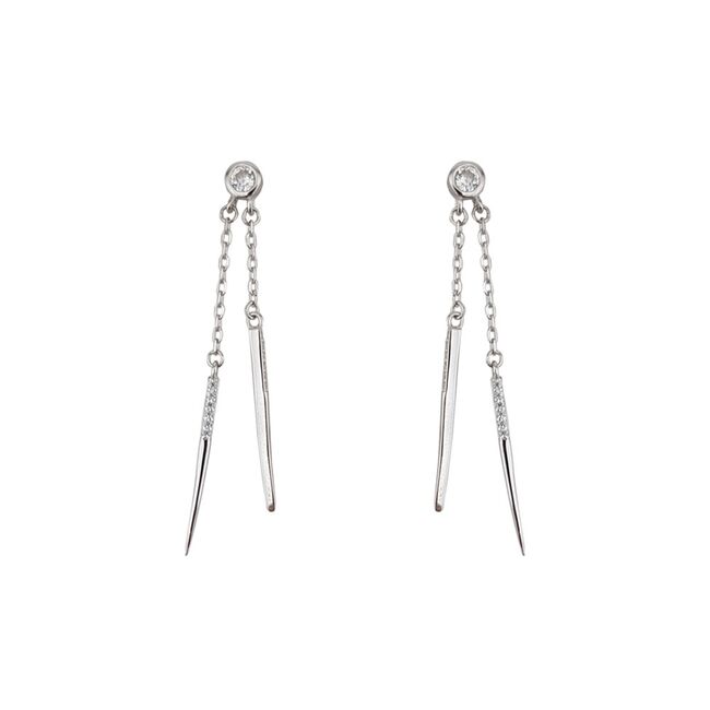 Cercei argint eleganti Ice