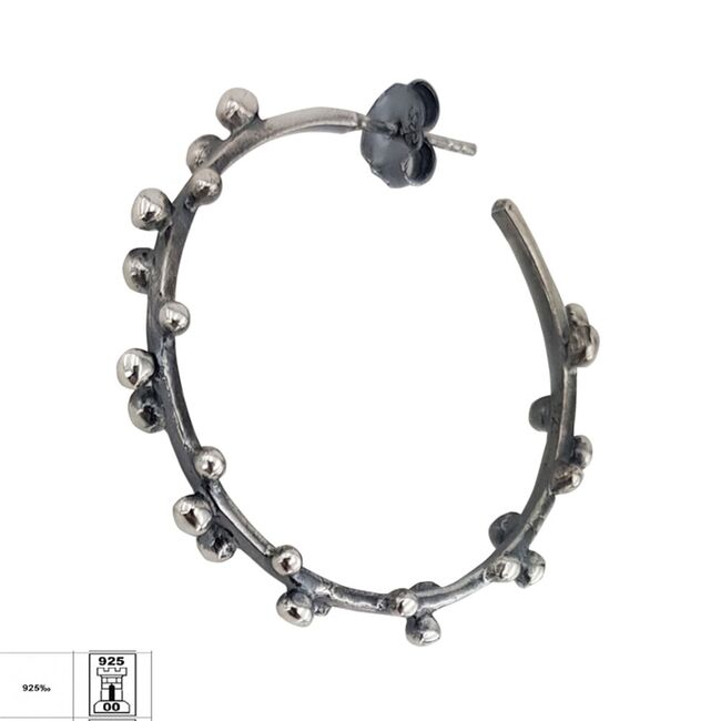 Cercei argint innegrit Taly