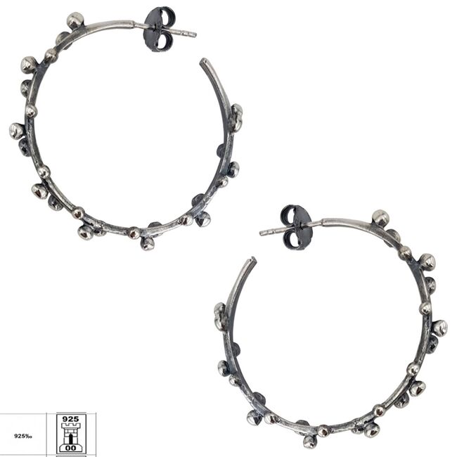 Cercei argint innegrit Taly