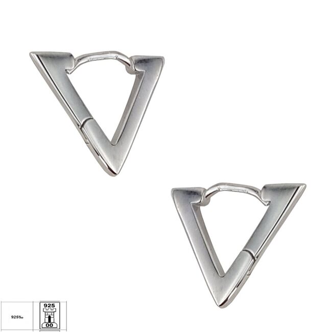 Cercei argint triunghi Sia