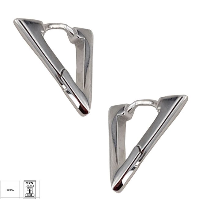 Cercei argint triunghi Sia