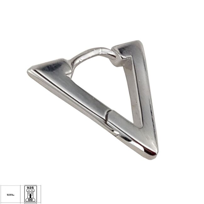 Cercei argint triunghi Sia