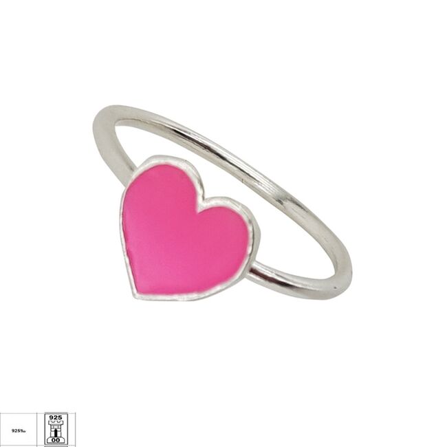 Inel argint copii inima Pink, marime 47