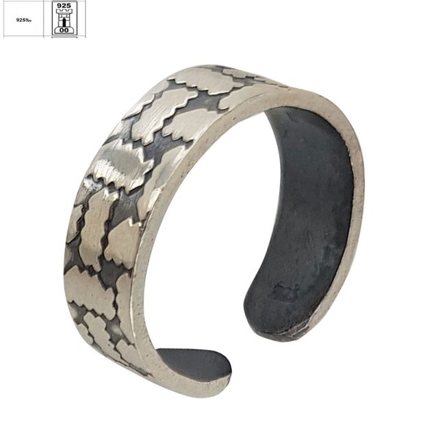 Inel argint reglabil innegrit Karl