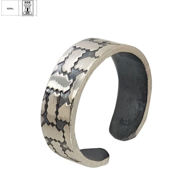 Inel argint reglabil innegrit Karl