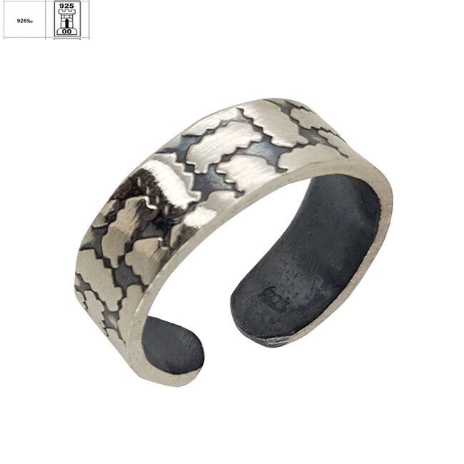 Inel argint reglabil innegrit Karl