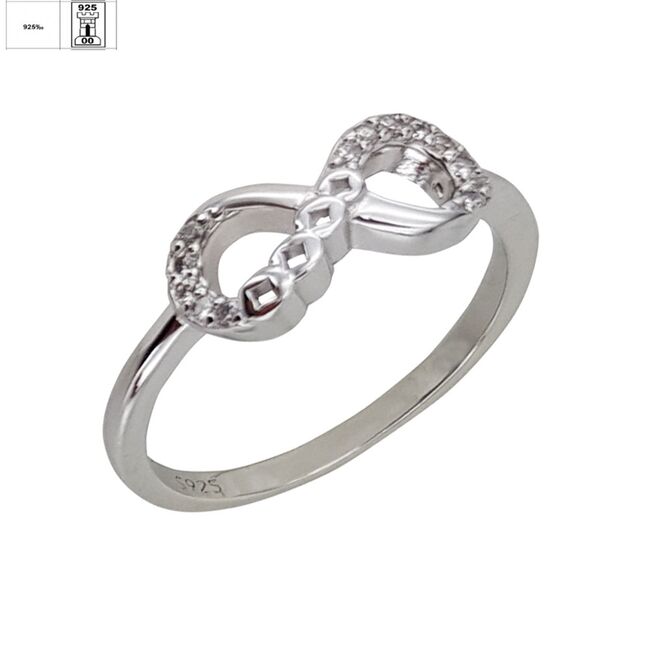 Inel argint zirconii Infinity, marime 56