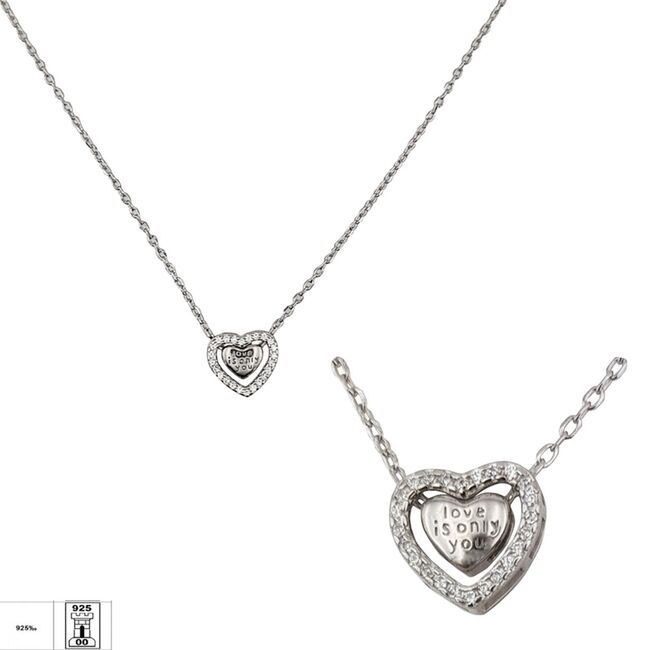 Lant argint delicat inimi Love