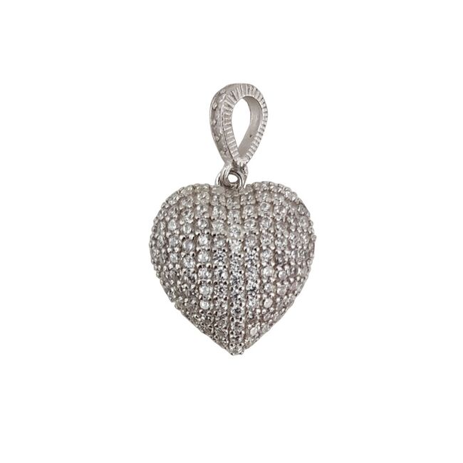 Pandantiv argint inima zirconii Stone