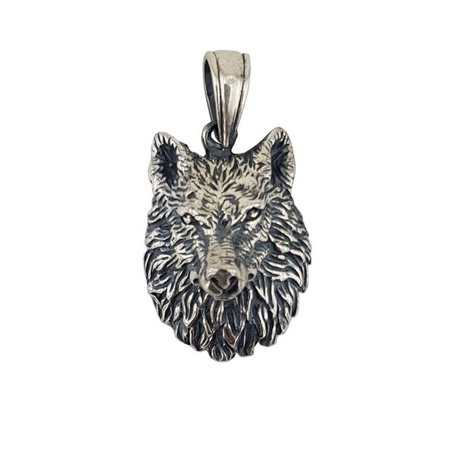 Pandantiv argint masiv Wolf