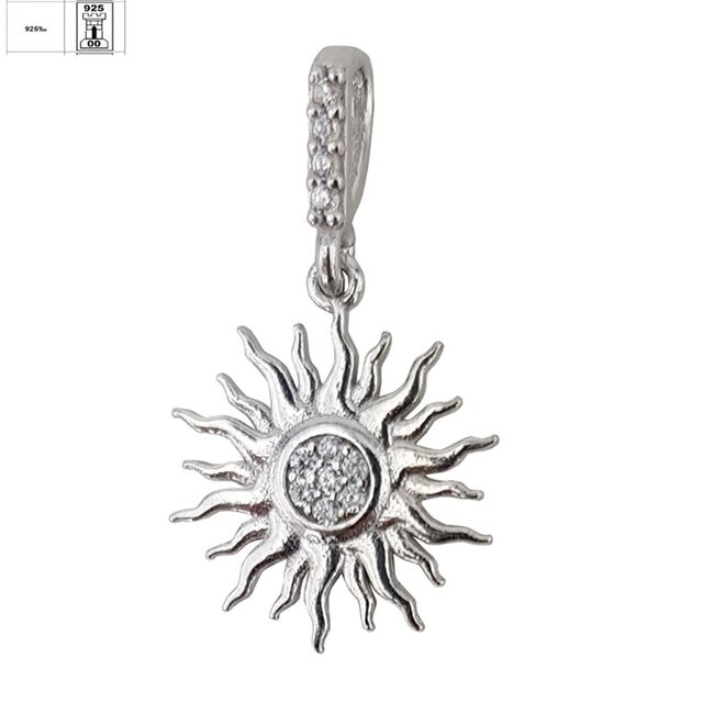 Pandantiv argint zirconii Sun