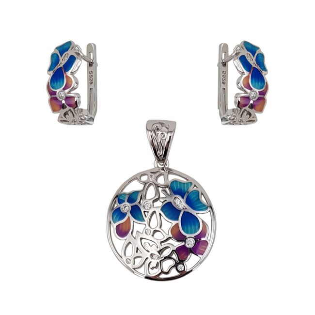 Set argint multicolor email Frey