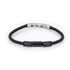 Bratara argintie, Daniel Klein, pentru barbati, din piele, DKJ.4.2172-2